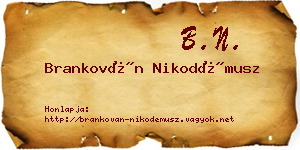 Brankován Nikodémusz névjegykártya